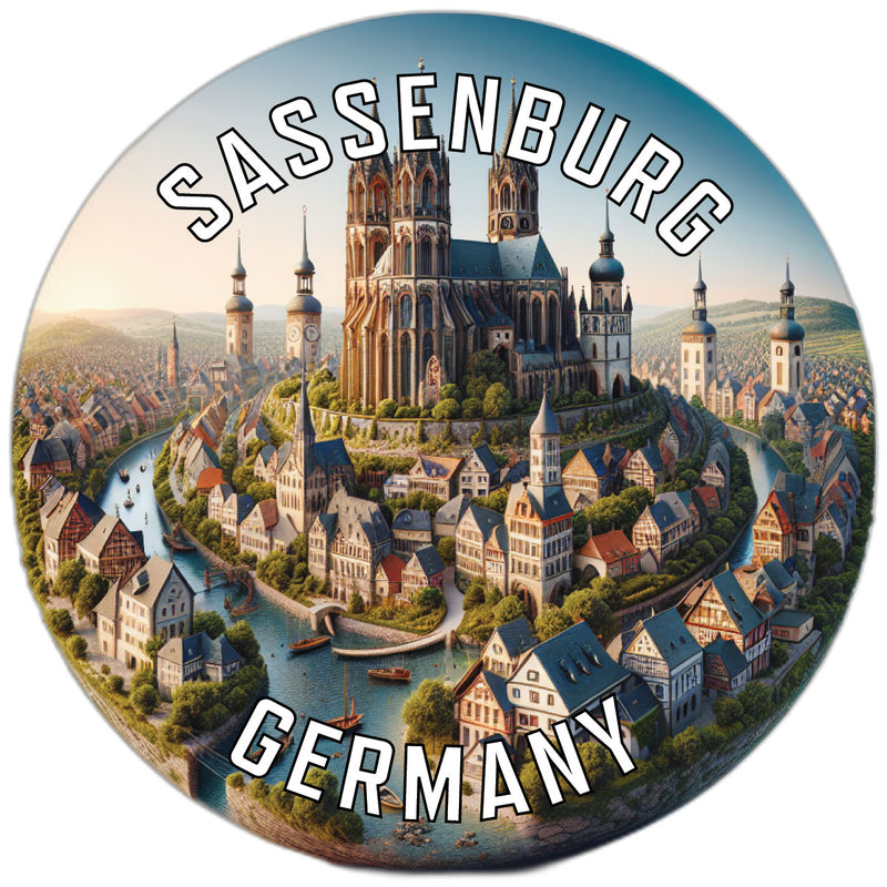 Sassenburg Germany Souvenir Die Cut Flat Magnet 2-Inch