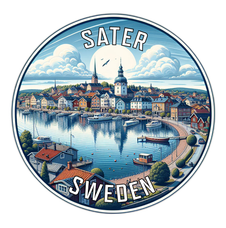 Sater Sweden Souvenir Die Cut Flat Magnet 6-Inch