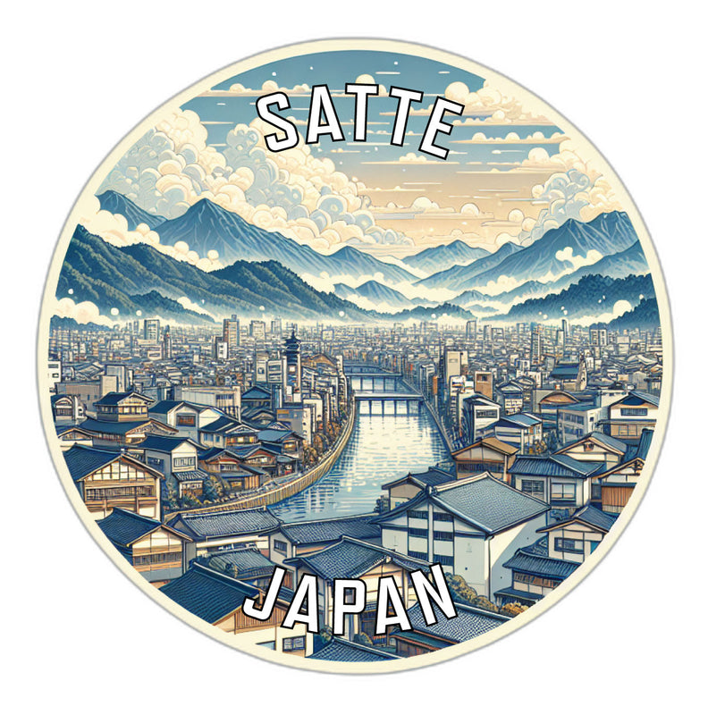 Satte Japan Souvenir Vinyl Decal Sticker 2-Inch