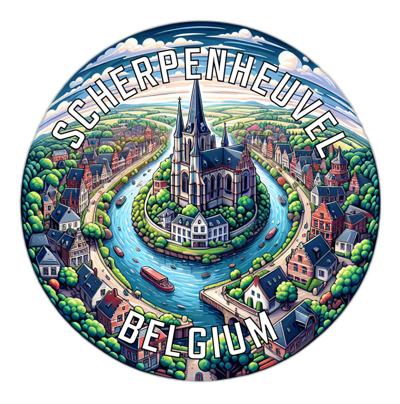 Scherpenheuvel Belgium Souvenir Die Cut Flat Magnet 6-Inch