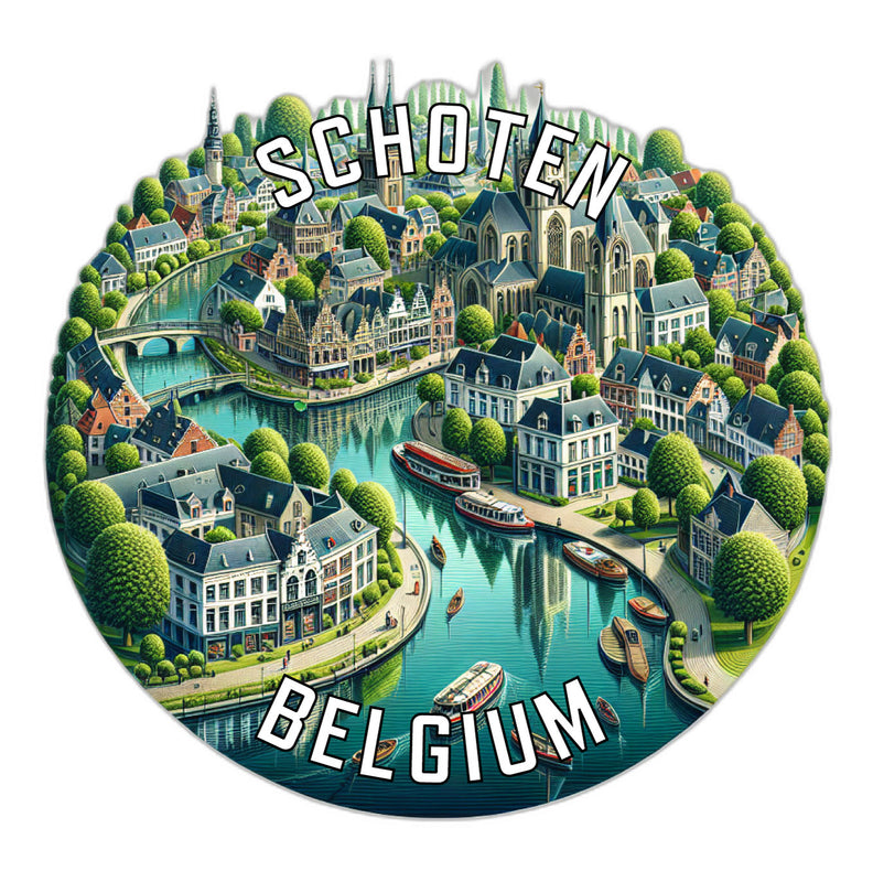 Schoten Belgium Souvenir Vinyl Decal Sticker 2-Inch