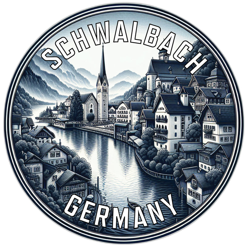 Schwalbach Germany Souvenir Die Cut Flat Magnet 2-Inch