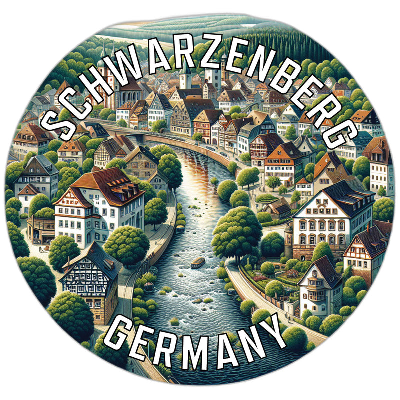 Schwarzenberg Germany Souvenir Die Cut Flat Magnet 6-Inch