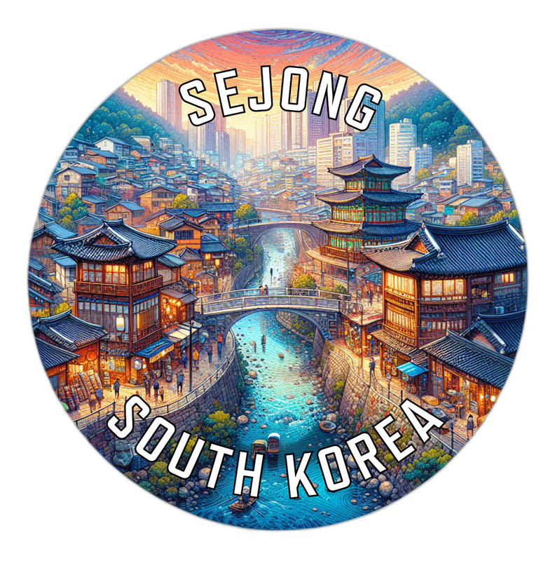 Sejong Korea South Souvenir Die Cut Flat Magnet 2-Inch