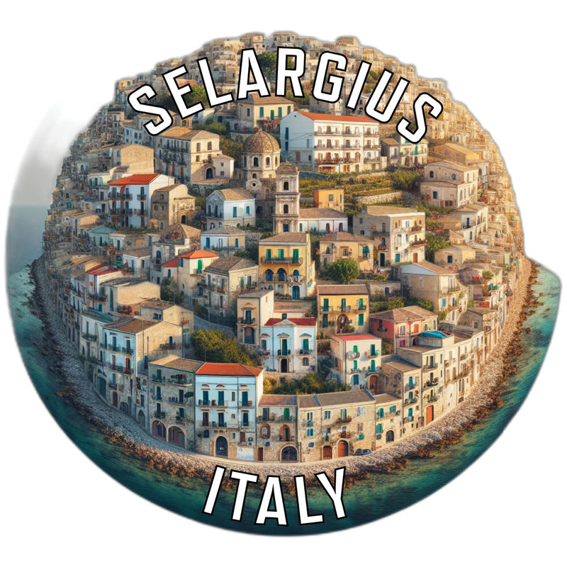 Selargius Italy Souvenir Die Cut Flat Magnet 6-Inch