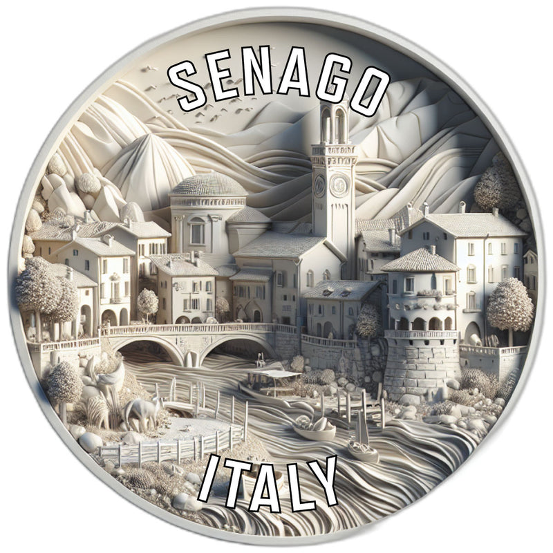 Senago Italy Souvenir Die Cut Flat Magnet 6-Inch
