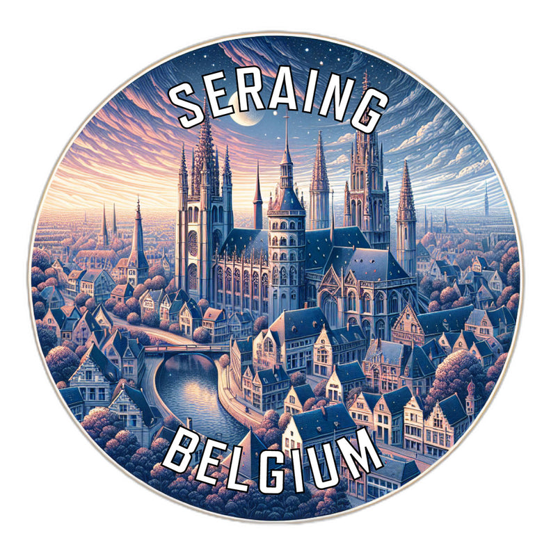 Seraing Belgium Souvenir Die Cut Flat Magnet 2-Inch