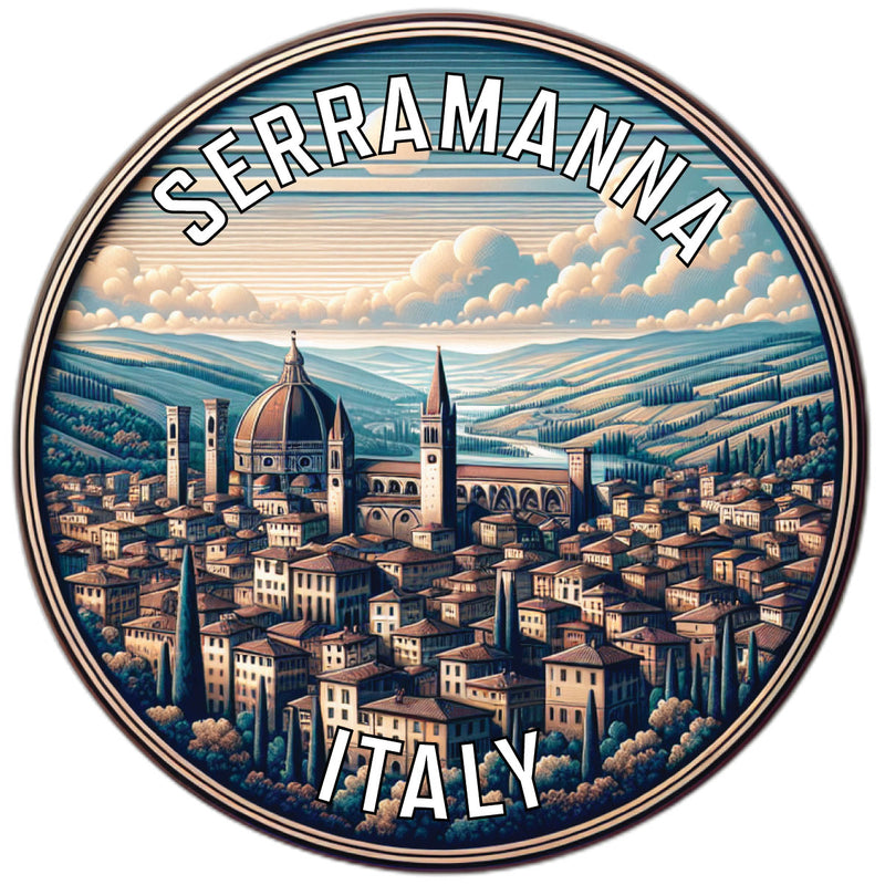Serramanna Italy Souvenir Die Cut Flat Magnet 2-Inch