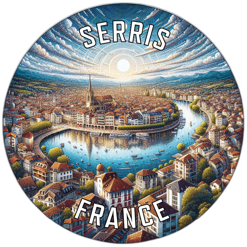 Serris France Souvenir Die Cut Flat Magnet 6-Inch