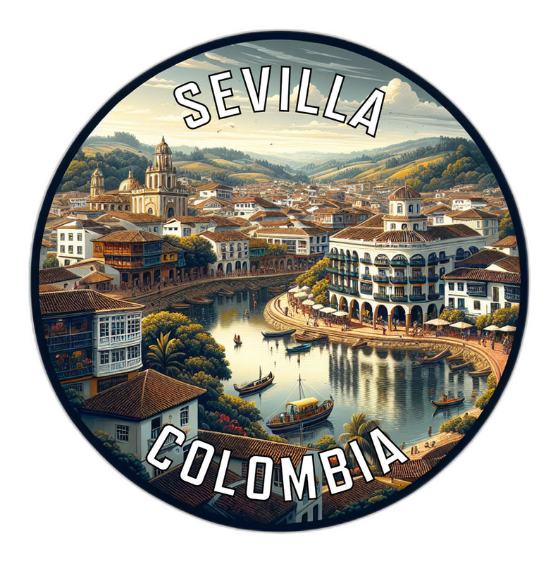 Sevilla Colombia Souvenir Die Cut Flat Magnet 6-Inch