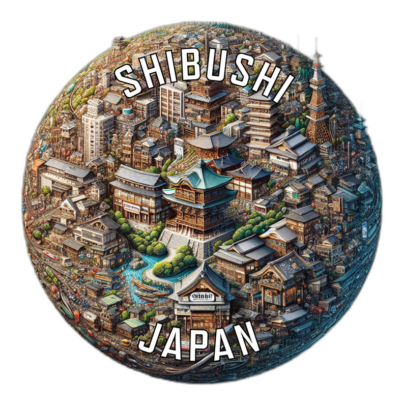 Shibushi Japan Souvenir Die Cut Flat Magnet 6-Inch