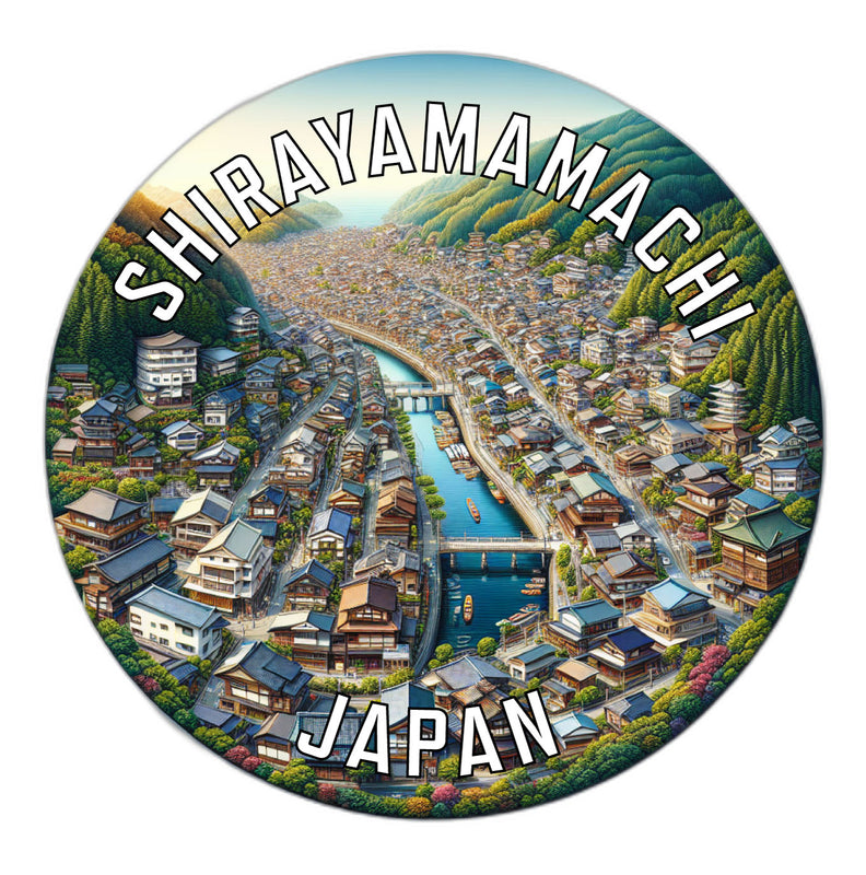 Shirayamamachi Japan Souvenir Vinyl Decal Sticker 2-Inch