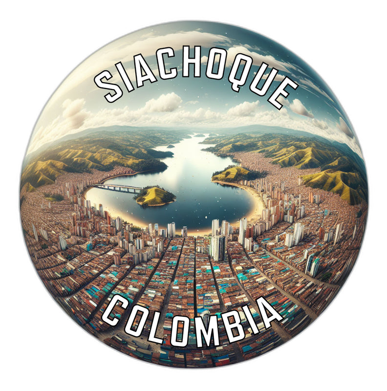 Siachoque Colombia Souvenir Die Cut Flat Magnet 6-Inch