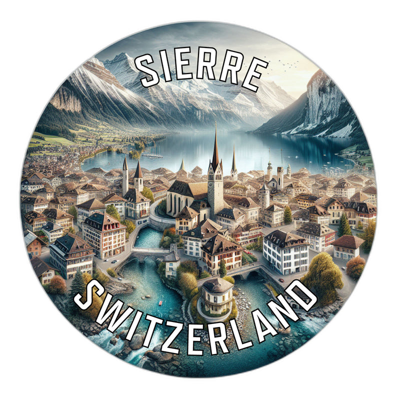 Sierre Switzerland Souvenir Vinyl Decal Sticker 6-Inch