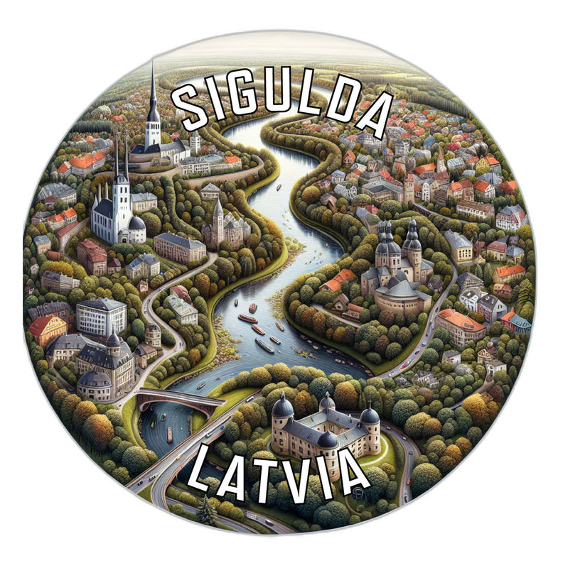 Sigulda Latvia Souvenir Vinyl Decal Sticker 2-Inch