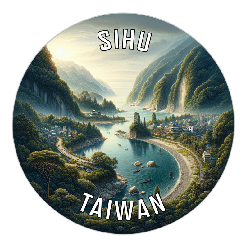 Sihu Taiwan Souvenir Die Cut Flat Magnet 2-Inch