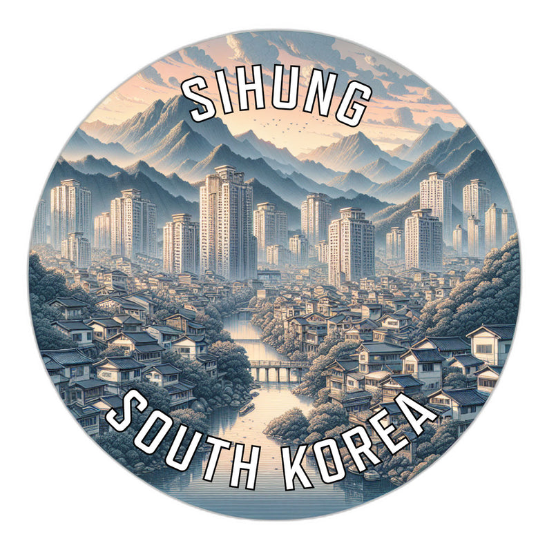 Sihung Korea South Souvenir Die Cut Flat Magnet 2-Inch