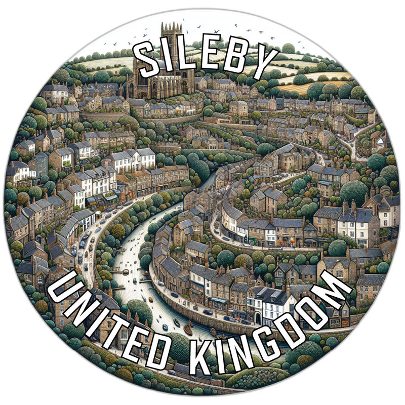 Sileby United Kingdom Souvenir Die Cut Flat Magnet 6-Inch