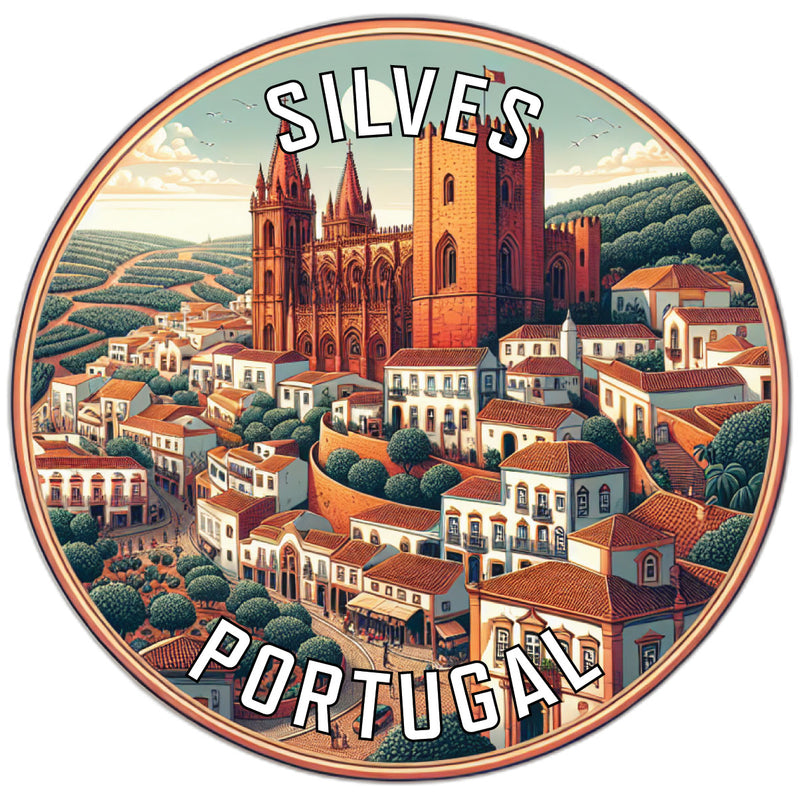 Silves Portugal Souvenir Die Cut Flat Magnet 2-Inch