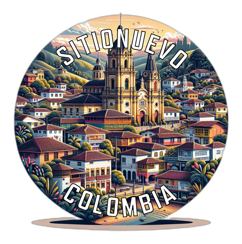 Sitionuevo Colombia Souvenir Die Cut Flat Magnet 2-Inch
