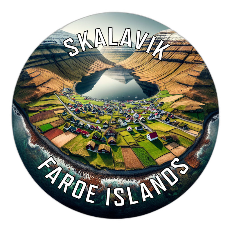 Skalavik Faroe Islands Souvenir Die Cut Flat Magnet 2-Inch