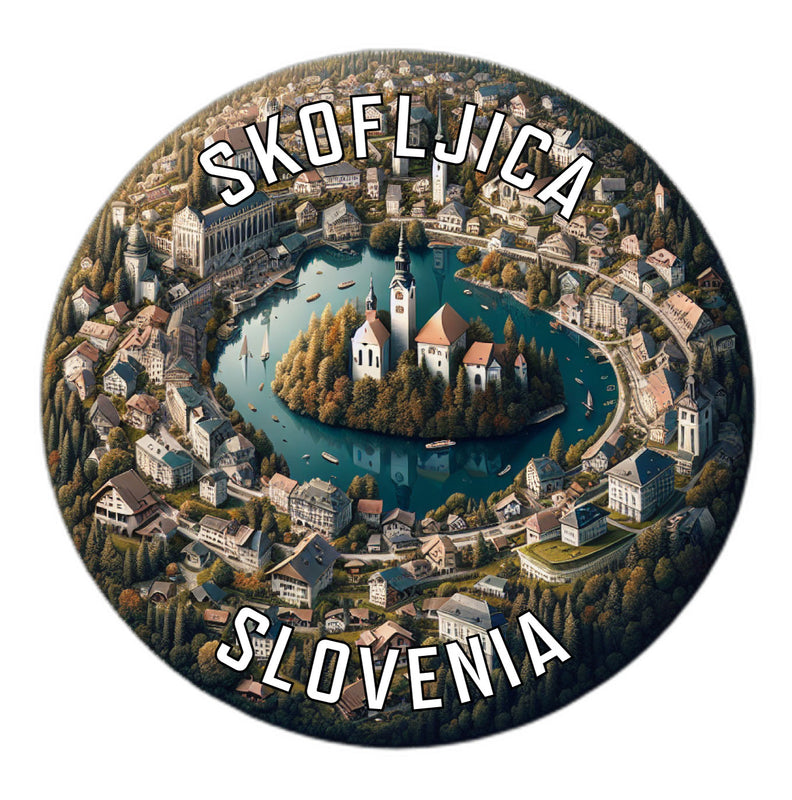 Skofljica Slovenia Souvenir Die Cut Flat Magnet 6-Inch