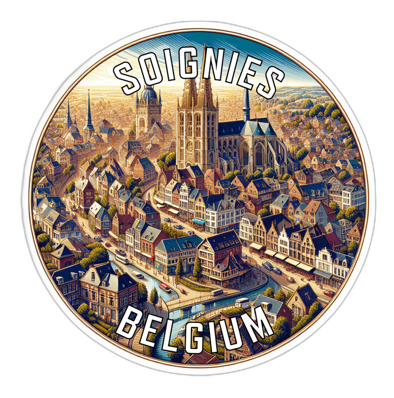 Soignies Belgium Souvenir Vinyl Decal Sticker 3-Inch