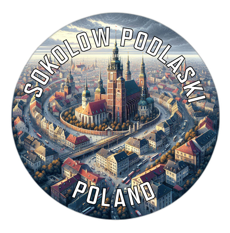 Sokolow Podlaski Poland Souvenir Die Cut Flat Magnet 3-Inch