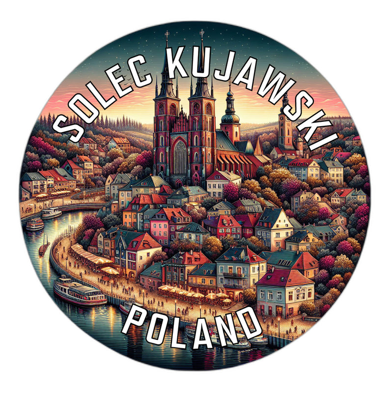Solec Kujawski Poland Souvenir Die Cut Flat Magnet 6-Inch