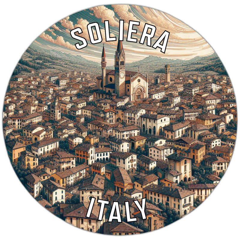 Soliera Italy Souvenir Die Cut Flat Magnet 2-Inch