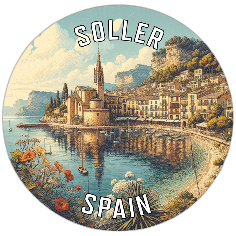 Soller Spain Souvenir Die Cut Flat Magnet 6-Inch