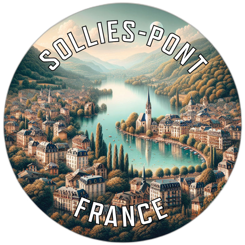 Sollies Pont France Souvenir Die Cut Flat Magnet 2-Inch