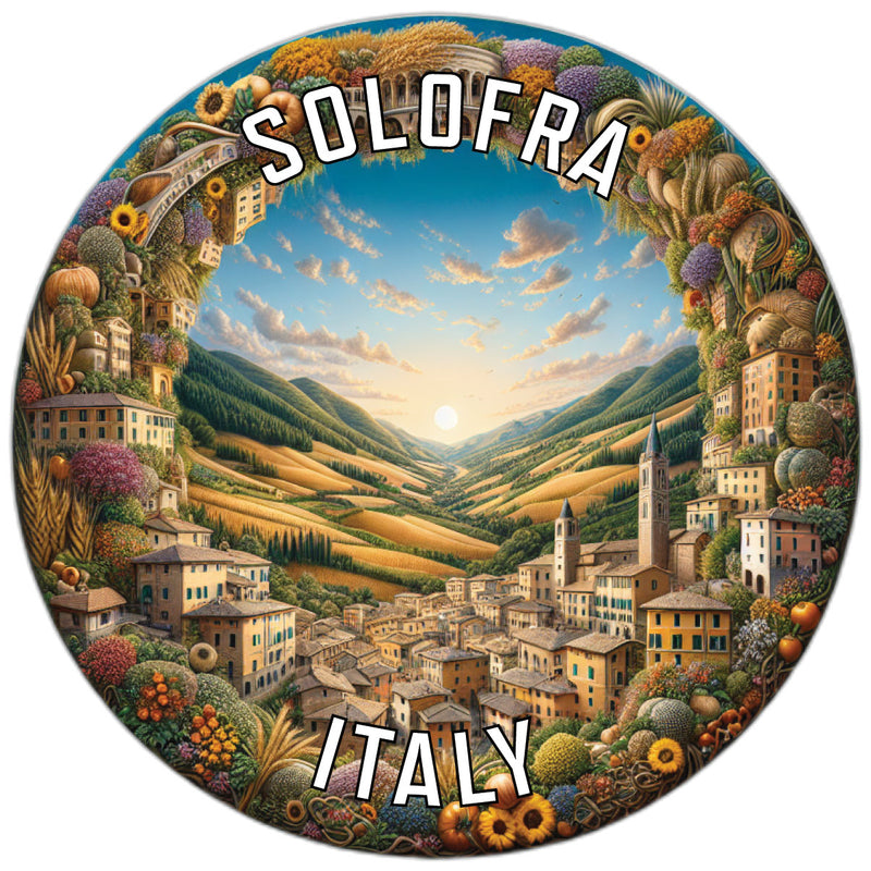 Solofra Italy Souvenir Die Cut Flat Magnet 2-Inch