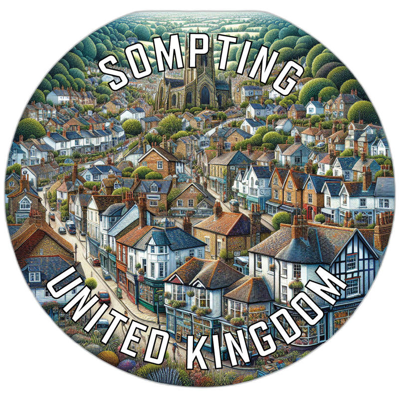 Sompting United Kingdom Souvenir Die Cut Flat Magnet 2-Inch