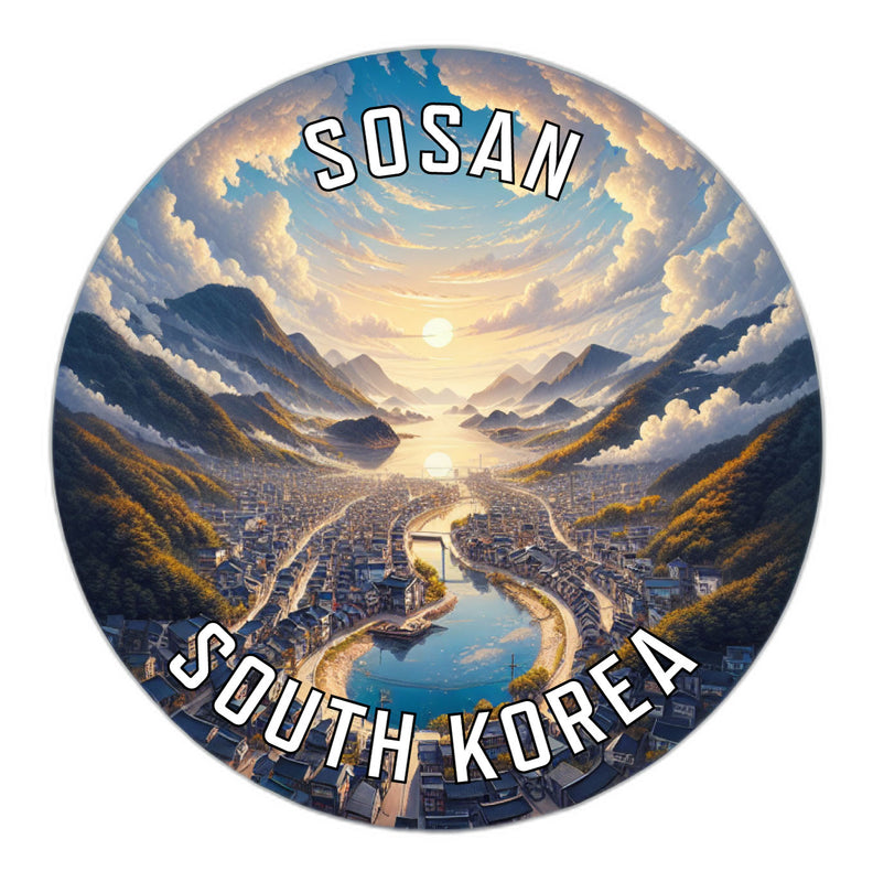 Sosan Korea South Souvenir Die Cut Flat Magnet 2-Inch