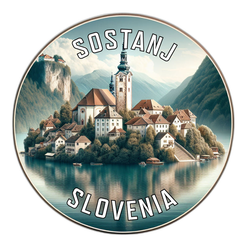 Sostanj Slovenia Souvenir Die Cut Flat Magnet 6-Inch
