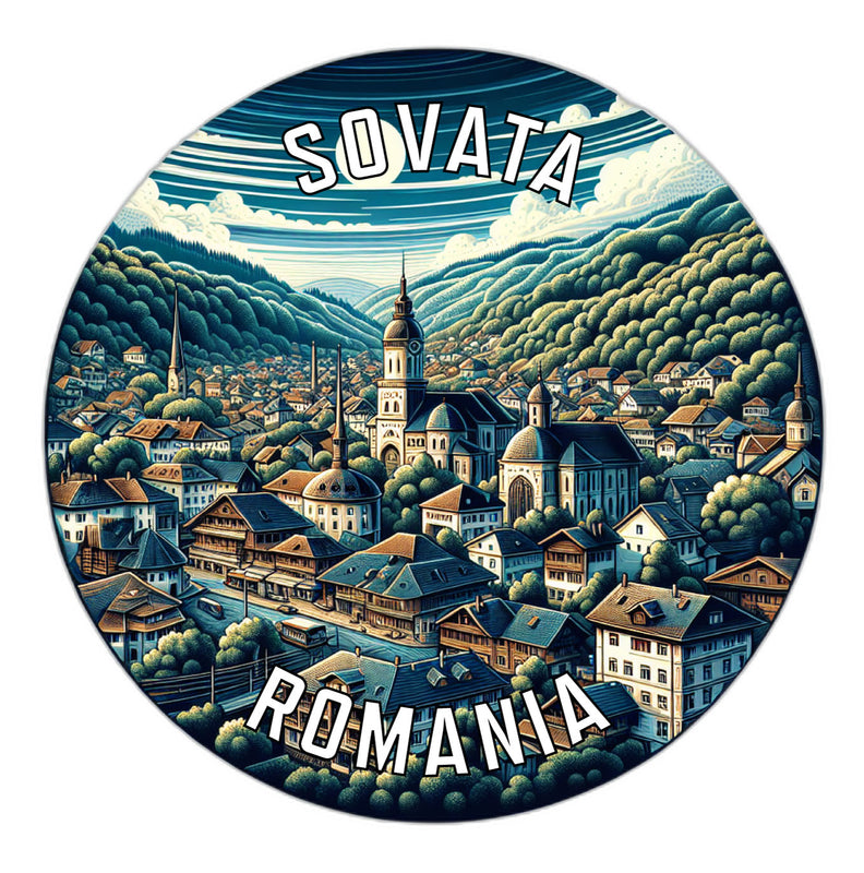 Sovata Romania Souvenir Die Cut Flat Magnet 4-Inch