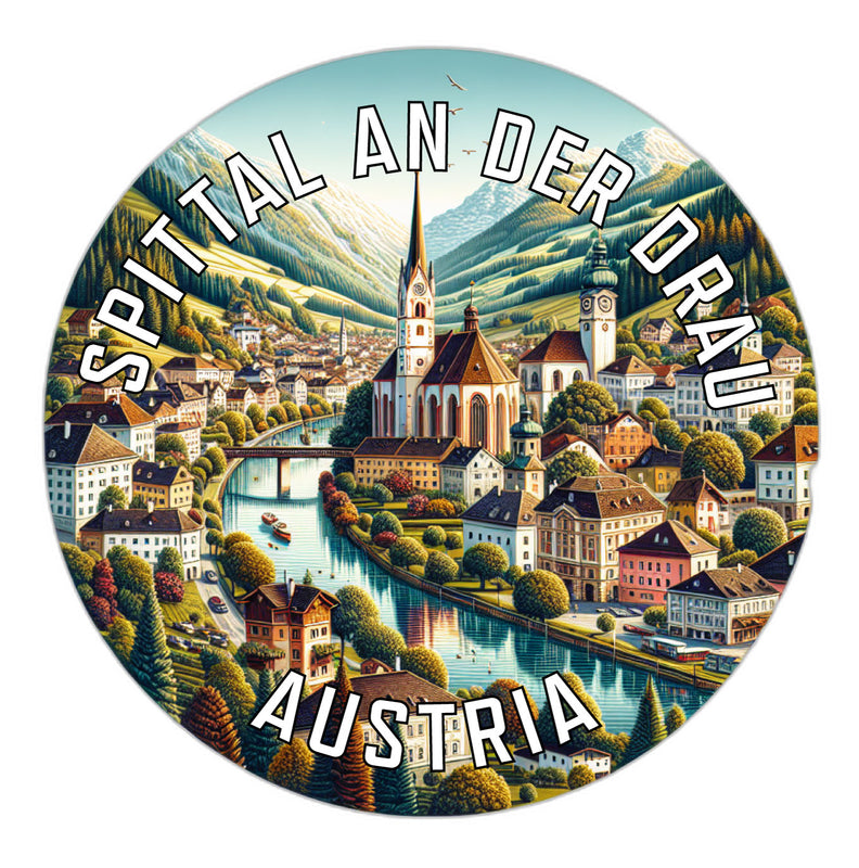Spittal an der Drau Austria Souvenir Die Cut Flat Magnet 2-Inch
