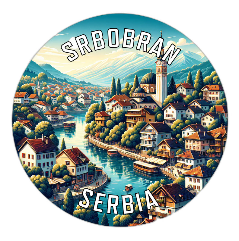 Srbobran Serbia Souvenir Die Cut Flat Magnet 2-Inch