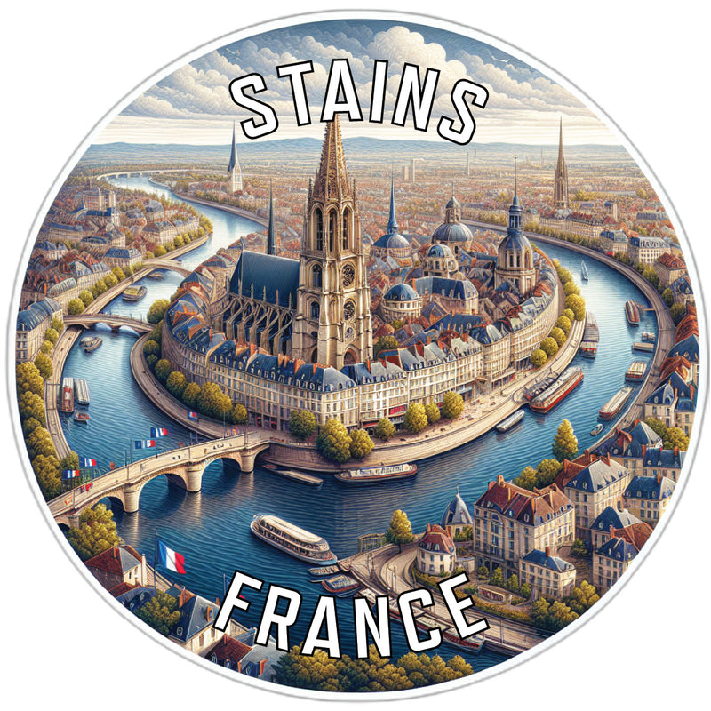 Stains France Souvenir Die Cut Flat Magnet 6-Inch