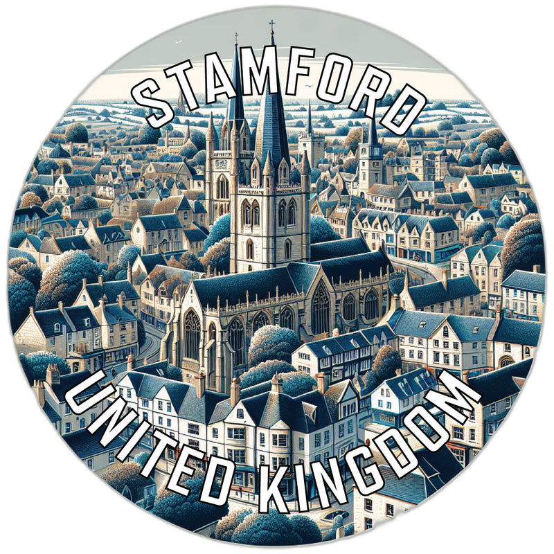Stamford United Kingdom Souvenir Die Cut Flat Magnet 6-Inch