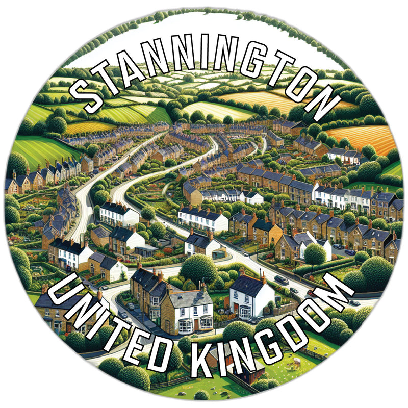 Stannington United Kingdom Souvenir Die Cut Flat Magnet 2-Inch