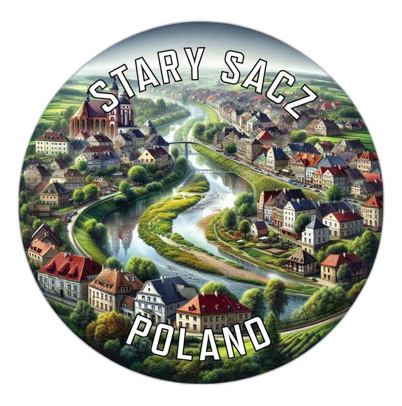 Stary Sacz Poland Souvenir Die Cut Flat Magnet 6-Inch