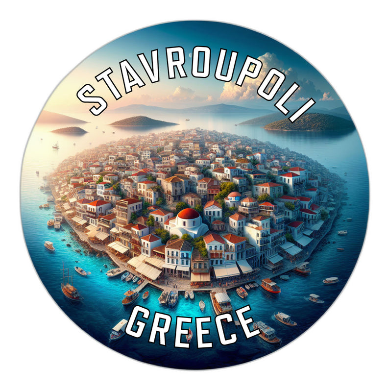Stavroupoli Greece Souvenir Die Cut Flat Magnet 6-Inch