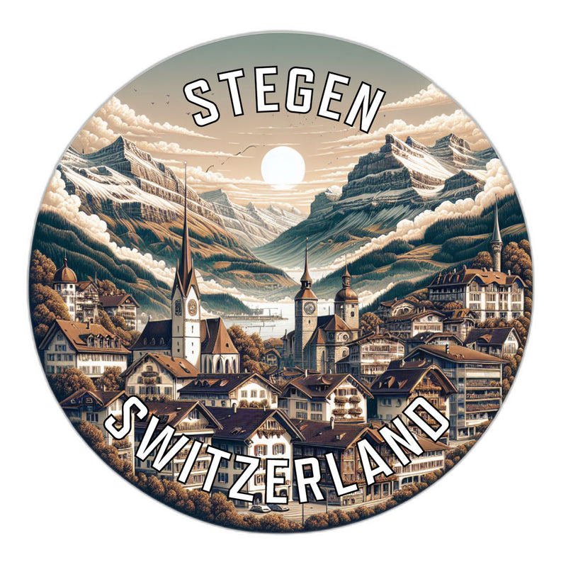 Stegen Switzerland Souvenir Die Cut Flat Magnet 2-Inch