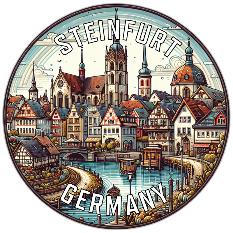 Steinfurt Germany Souvenir Die Cut Flat Magnet 6-Inch