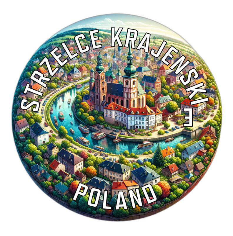 Strzelce Krajenskie Poland Souvenir Die Cut Flat Magnet 2-Inch