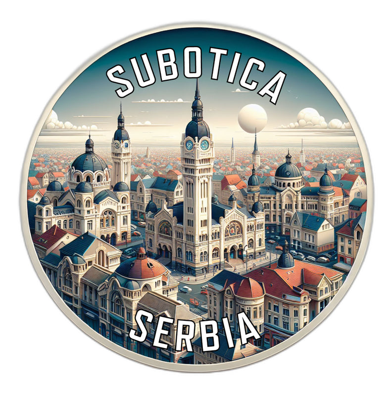 Subotica Serbia Souvenir Die Cut Flat Magnet 2-Inch