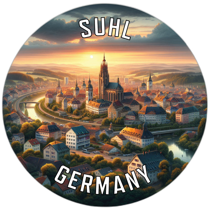 Suhl Germany Souvenir Die Cut Flat Magnet 6-Inch