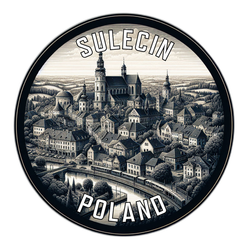 Sulecin Poland Souvenir Die Cut Flat Magnet 6-Inch